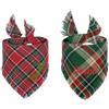 XEL Personalizzato Cane Bandana Nome Ricamato Personalizzato Natale Plaid Pet Bandana Sciarpa Triangolo Bavaglini Fazzoletto Collari di Cotone Accessori per costumi per animali domestici Decorazione
