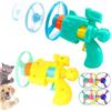 Faticenic 2Set Lanciatore di dischi volanti Giocattoli portatili Accendino Giocattolo per gatti volanti con eliche colorate per gattini per interni ed esterni, Pistola giocattolo per gatti