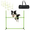 Froadp Agility Set di 4 ostacoli per cani, Slalom, aste regolabili in altezza, set di aste per allenamento per cani, 104 x 70 x 101 cm, verde