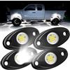 WELLIT Led Rock Lights,4 x vit bottenlampa,Led Bilbelysning,offroad Underbody lights för släpvagn,lastbil,suv,pickup,utv