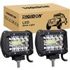 RIGIDON 2x faro da lavoro led, 4 pollici 60W spot luci, fari di Profondità