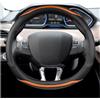 ZCera Copri Volante per Auto Per Peugeot 208 2012~2018 Per Peugeot 308 2014~2021 2008 2013~2018 Coprivolante Per Auto In Fibra Di Carbonio E Pelle Copri Volante(Orange)