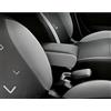 Drive Design Bracciolo compatibile per 500L 2012-2017 ecopelle nero con laterali grigi e cuciture grigie REGOLABILE IN LUNGHEZZA Armrest mittelarmlehne appoggiabraccio compatibile 500 L fabbricato in Italia
