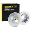 RIDEX PLUS 82B0151P 2x Disco freno Posteriore senza viti/bulloni Compatibilità con NISSAN Qashqai/Qashqai +2 I J10, NJ10