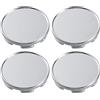 QUARKZMAN Cappucci Coprimozzo 53mm 6 Fermi Argento Tono 4 Pezzi | Materiale Plastica. Diametro Esterno 53mm, Interno 44mm, Altezza 13mm. Adatto Per Mozzi Anteriori Posteriori