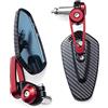 KeYJeY Specchietto Retrovisore Per Moto 2023 - Modello In Fibra Di Carbonio, Manubrio Invertito Modificato (Colore: Red)