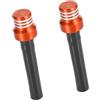 A ABSOPRO Tappo Serbatoio Carburante Moto Universale con Tubo di Sfiato dell'Aria Valvola Unidirezionale Arancione (set di 2)
