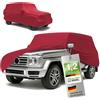WALSER Premium Telo Copriauto da Interno Stretch Plus - Elasticizzato e Antipolvere, Morbido per Uso Interno, Copertura Protettiva per SUV/Van, Misura 10, Rosso