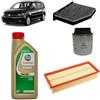 OP Kit tagliando 3 filtri + 4 L olio Edge 5W30 per Volkswagen Touran 1T3 1.4 TSI 2010-2015
