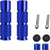Sandfren 2 pedane per moto, in alluminio M8 CNC, pedali per passeggeri, pedane posteriori per moto, accessori universali per foro di installazione da 8 mm, per bici da cross (blu)