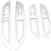 AZSHIW LHD! Compatibile con Peugeot 3008 5008 GT 2017-2021 ABS Plastica Interna Porta Finestra Interruttore Pulsante Pannello Trim 4 Pezzi Accessori Auto(Matte Silver)