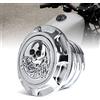 Sresk Tappo serbatoio carburante in alluminio compatibile con Harley Sportster XL 1200 883 X48 Road King Softail Dyna Touring filettatura destra, non ventilato (cromato)