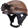 LPXPLP Casco per moto Casco Moto Jet Vintage Scooter Moto Jet Demi con Occhiali per Scooter ciclomotore Chopper Cruiser Racing cap ECE D.O.T Certificato Unisex H