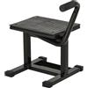 DURHAND Cavalletto per Moto in Metallo per Moto max 150 kg, Cavalletto Alzamoto con Superficie in Gomma e Manovella, 48x34x43 cm, Nero