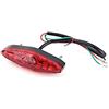 Qiilu Fanale Posteriore LED Triangolare per Moto e ATV, 12V, 15 Rosso, Stop Freno Intelligente, Impermeabile IP67, Installazione Facile
