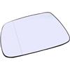 Generico Specchio antiriflesso Lente riscaldabile per specchietto retrovisore laterale per Jeep Grand Cherokee 2005-2010(White Left)