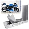 ACXIN Supporto per moto, guida di carico, bilanciere per moto, morsetto anteriore, supporto rinforzato, con 3 fori per bulloni di ancoraggio, elevato fattore di sicurezza (1 pezzo)