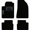 QUEMAR Tappetini Auto per Lancia Delta 2008-2014, Bordo Nero, 1 Ricamo | Kit Tappeti Moquette e Gomma su Misura / Set 2 Anteriori + 2 Posteriori / Ricami e Colori Personalizzati / Antiscivolo