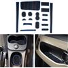 CDEFG Compatibile con Fiat Panda/Panda Cross 2021-2022 2023, Tappetino Antiscivolo Antipolvere Antigraffio Tappetini in Gomma Portabicchieri Auto Panda City Cross Hybrid Accessori (Blu)