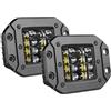 Dgmrcie Fari Delle Auto 2x 5 montaggio A Incasso Barra Luminosa Da Lavoro A LED Off Road 12V 24V 40W Spot Fascio Baccelli Faro Per Auto Camion Atv Per Jeep Faro Proiettore(2pcs 40W flush mount)