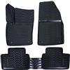 J&J AUTOMOTIVE Tappetini Auto in Gomma su Misura per Volvo XC40 Dal 2018, Set da 4 Pezzi, Bordo Alto 4 cm, Antiscivolo, Inodore, Colore Nero