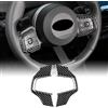 KUNGKIC Per Mini Cooper J01 EV E/SE Countryman U25 F65 F66 F67 J05 ACEMAN 2024 2025 in fibra di carbonio telaio per tasti del volante auto, accessorio decorativo per interni, regalo (nero)