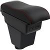 OYHCM Bracciolo Centrale per Renault Clio 4 Armlehnen Clio 3 III IV, Doppio Scomparto, Pelle Nera, Facile da Installare, Accessorio Auto Personalizzato