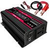 YONGYAO Inverter di Potenza per Auto di Picco da 4000 W DC 12V a 220V 110V AC 4.2A Convertitore sinusoidale modificato con Doppio USB con Schermo LCD colorato-Nero 12V-220V