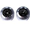 Riloer 2pcs 7/8 Pollici Orologio da Manubrio Moto e Termometro Orologio Digitale Universale Impermeabile (Nero)