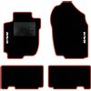 QUEMAR Tappetini Auto compatibili con Rav4 IV XA40 2013-2018 anche Hybrid/Kit Tappeti Moquette e Gomma su Misura (Set 2 Anter. + 2 Post.) / Ricami e Colori Personalizzati (Bordo Rosso, 2 Ricami)