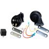 GENERICO COPPIA Avvisatore Acustico Trombe Clacson Bitonali 12V. 105/113 dB doppia Spinetta Universali per auto - HORN-2 -GE2111
