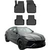 OMAC Tappetini in Gomma Compatibili con Lamborghini Urus 2018-2026 Premium Gomma Nero 4tlg