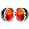 Bajato: fanale di coda tondo vintage da trattore con finestra targa 12v- 11000803