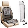OCEANO Coprisedile per Auto Estivi Antisudore Cuscino Sedile Ergonomico Massaggio Traspirante Confortevole Coprisedile Automobili Anteriori Poltrone Sedia Scrivania Universali 1PZ (Nero + Parasole)
