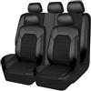 LGXYLF Auto Set Coprisedili per Citroen C3/Aircross C3 Picasso C4 Coupe/Pallas C4 Pelle Traspirante Impermeabile Protezioni Sedile Accessori Auto, Black