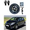 D'ANGELO 1988 Kit Ruotino di Scorta 16 compatibile con Toyota Yaris 4 fori (1999-2019) con Cric, Chiave, Guanti e Sacca