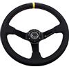 LSHIJI Volanti Sportivi 14 pollici 350mm Deep Dish Real in pelle Rally Tuning Racing Stewering Drifting volante con