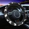Mexpekil Fodere per Volante Nero e Bianco Gatto Universali per Auto Fodere per Volante Antiscivolo Protettive Decorative Accessori per Auto Adatti per la Maggior Parte delle Auto (38 cm/15 pollici) 1