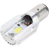 Keenso Keesno Lampadina LED COB faro per motocicli, fascio alto e basso, lampadina faro con luce bianca allo xeno per ciclomotore, scooter, moto, DC 12V, 800LM, 6500K