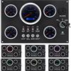 Aramox Quadro Strumenti per Barche, 12V 5 Gauge Cluster Gauge Cluster Panel 7 Colori Retroilluminazione Livello Olio Temperatura Acqua Pressione Olio Tensione Display 0-3000RPM