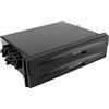 Peukerty Tasca universale per radio DIN per auto, tasca per radio CD, porta bevande, colore nero