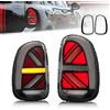 Archaic Luci posteriori compatibili con Mini Cooper Countryman R60 JCW Union Jack 2010-2016,Fari Posteriori con sequenziali, animazione DRL, Rosso e affumicato