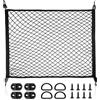 UYXiNONE Rete bagagliaio per auto e camper 80 x 60 cm (estensibile fino a 160 x 120 cm) - 4 ganci robusti di sicurezza del carico, rete per cani, rete di separazione, rete di trasporto per riporre in