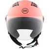 BHR Casco Demi-Jet, Casco Scooter 834 FLOW, Estivo, Corallo Opaco, XL