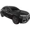 J&J AUTOMOTIVE HEKO Deflettori per Audi Q5 2 FY Sportback 2017-2024 | 4 deflettori HEKO per Audi Q5 2 FY Sportback, PMMA 3 mm, fumé, canale del finestrino.