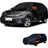 generico Telo copriauto esterni Compatibile con KIA NIRO Plug-in Hybrid 2018-2025,antivento,antipioggia,antineve,antisole impermeabile,protezione per tutte le stagioni (black orange)