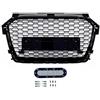 Lago Tuning Calandra griglia radiatore per Audi A1 8X 2015-2018 nido d'ape nera lucida RS look