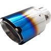 Simoni Racing TRX/111B Terminale di Scarico Universale, Uscita Singola inclinata 89 mm, in Acciaio Inox Titanium Look