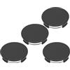 Generic Tappi Centrali per Ruote da 65 Mm da 2,6 Pollici Coprimozzo Antigraffio 4 Pezzi Pratico Coprimozzo per Pneumatici per Protezione e Decorazione delle Ruote Dell'auto (BLACK)