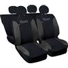 Rebeca Shop COPRISEDILI PER AUTO COMPATIBILI CON 500 MADE IN ITALY SET IN VARI COLORI (Nero/Grigio Scuro)